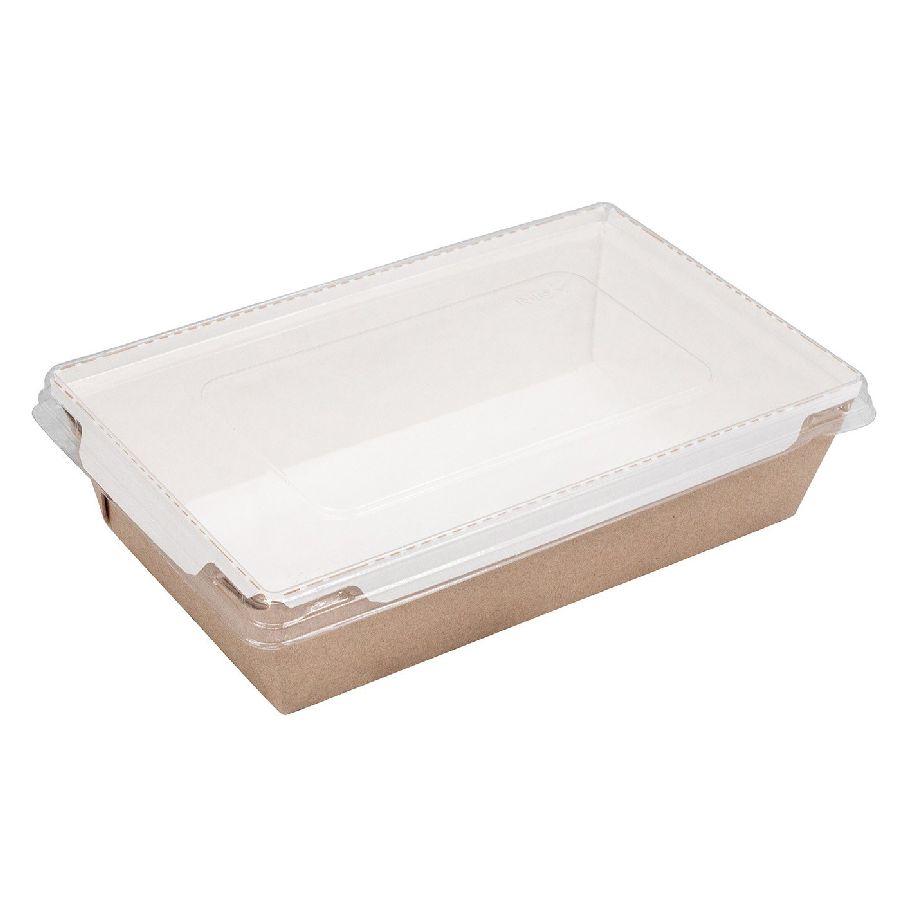 Салатник 1000 мл, крафт с белым дном main slide image